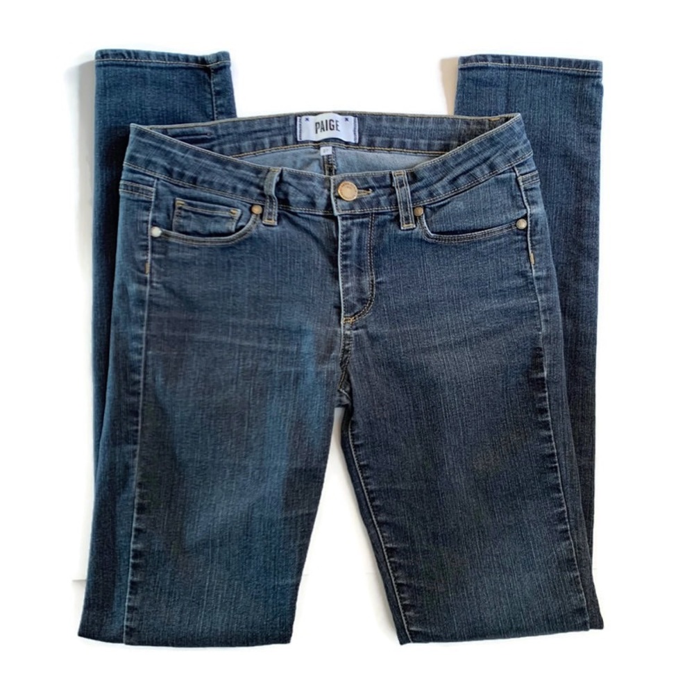Paige Peg Skinny Straight Jeans Denim Sz 27